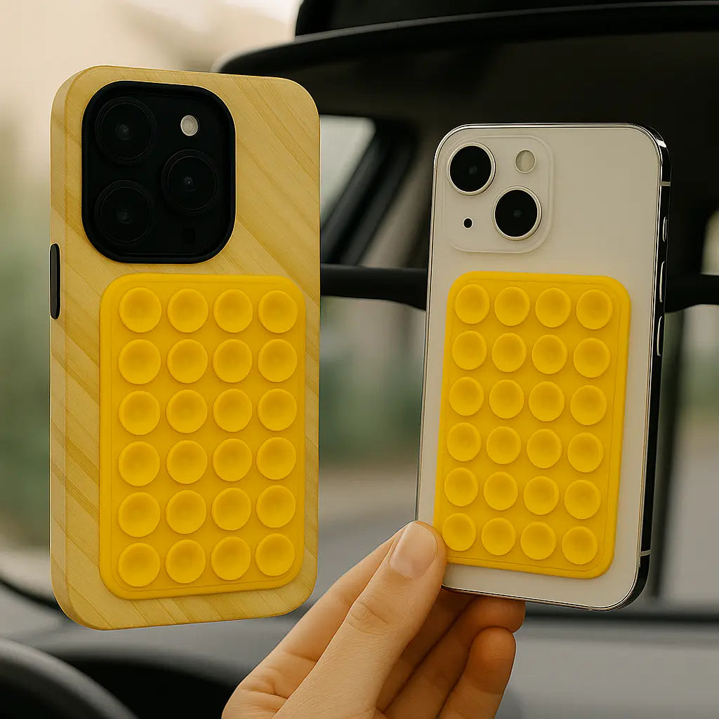 StickPad jaune – fixation murale smartphone sans perçage ni colle