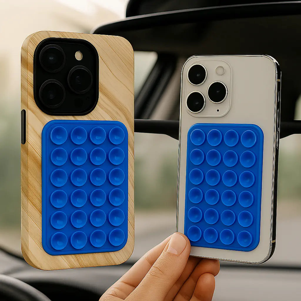 StickPad bleu – support téléphone ventouse pour créateurs de contenu