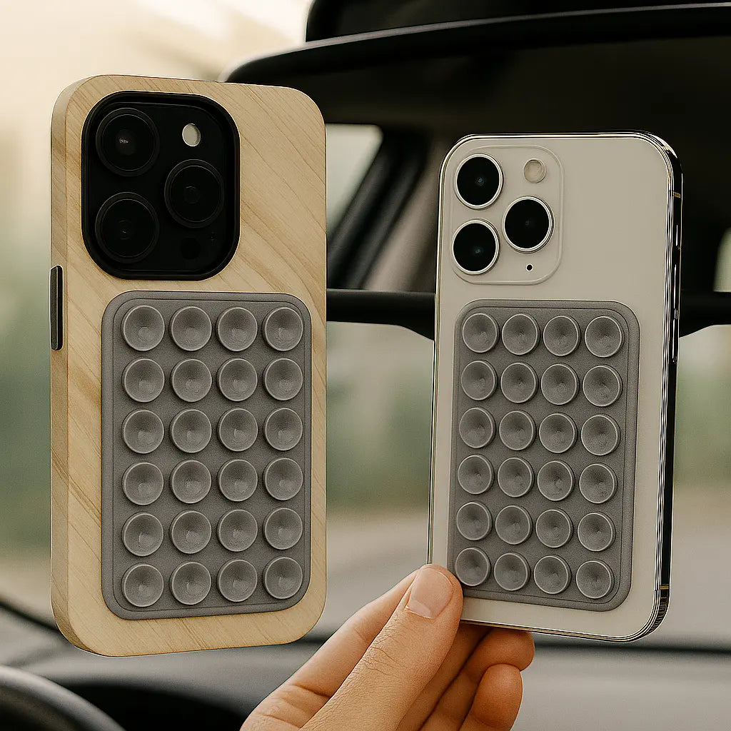 StickPad gris – fixation smartphone murale pour visioconférence